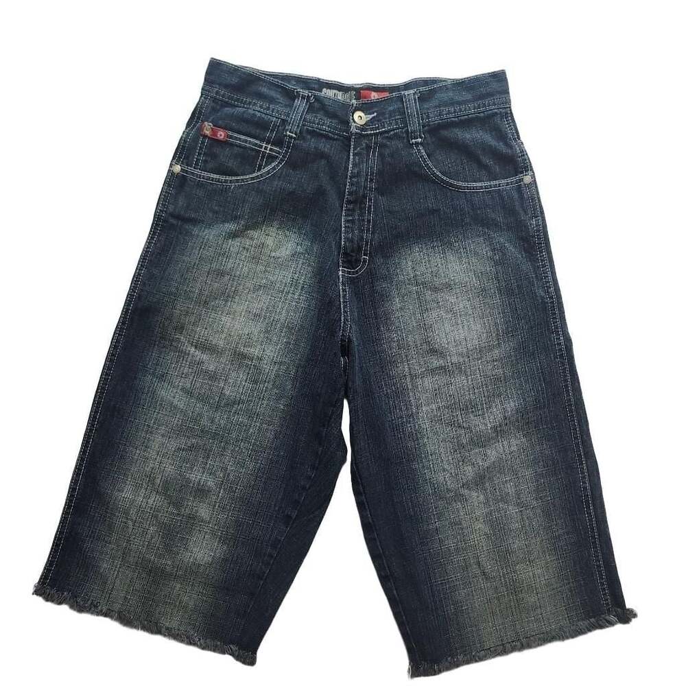 Southpole Y2K Vintage Distressed Frayed Hem Denim Jean Shorts